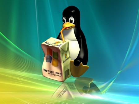 Papel de parede Vista Tux para download gratuito. Use no computador pc, mac, macbook, celular, smartphone, iPhone, onde quiser!